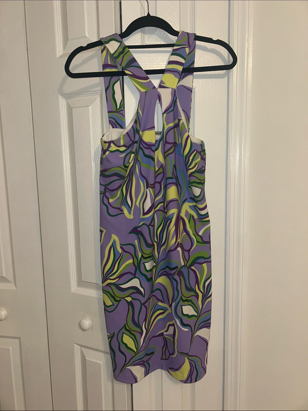 Sleeveless Purple Floral-Print Shift Dress